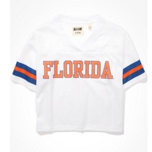 Tailgate Florida Gators Crop Top Mesh Jersey